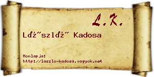 László Kadosa névjegykártya