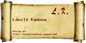 László Kadosa névjegykártya