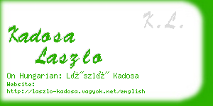 kadosa laszlo business card